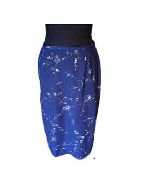 Laura Scott Petite Blue Floral Skirt – Size 6P